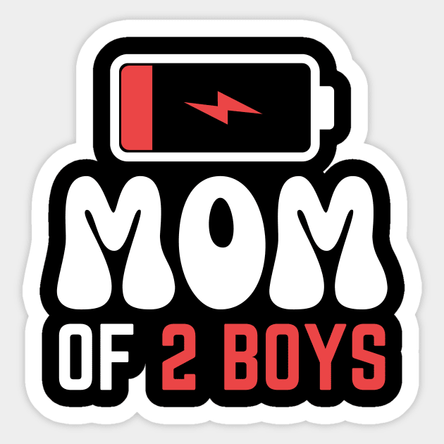 Mom of 2 boys Sticker by Teewyld